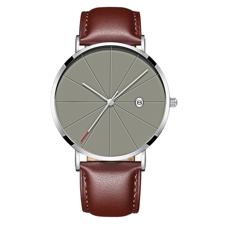 Simple waterproof calendar male watch