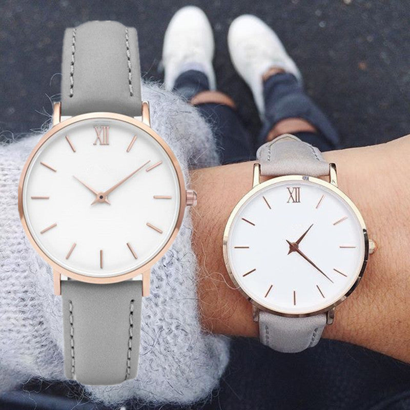 Women's fashion Leather Quartz Watch