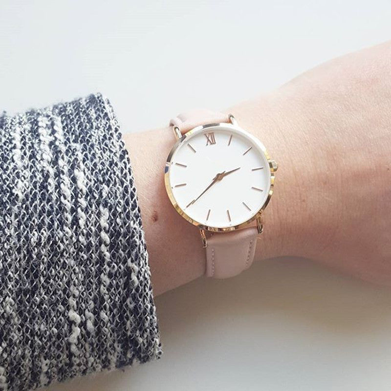 Women's fashion Leather Quartz Watch