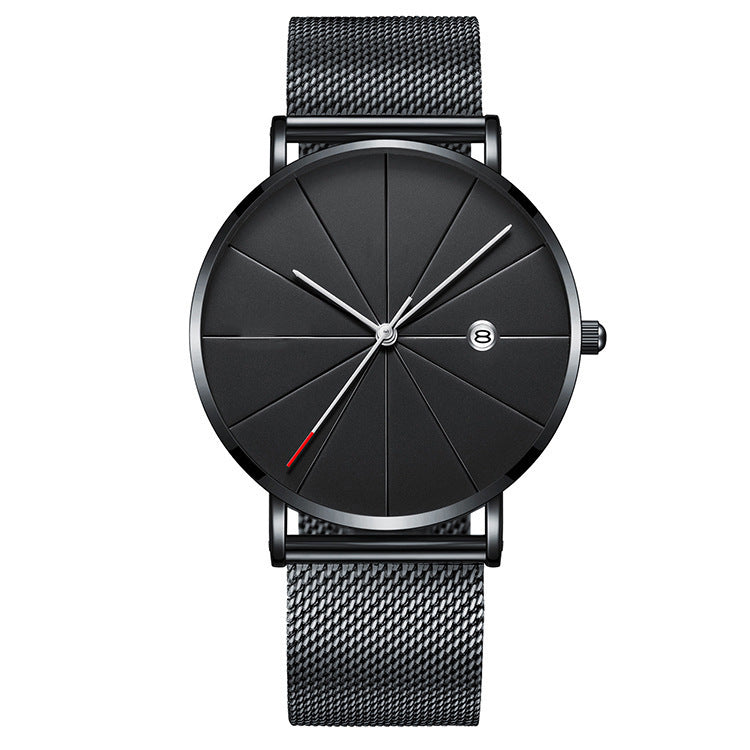 Simple waterproof calendar male watch