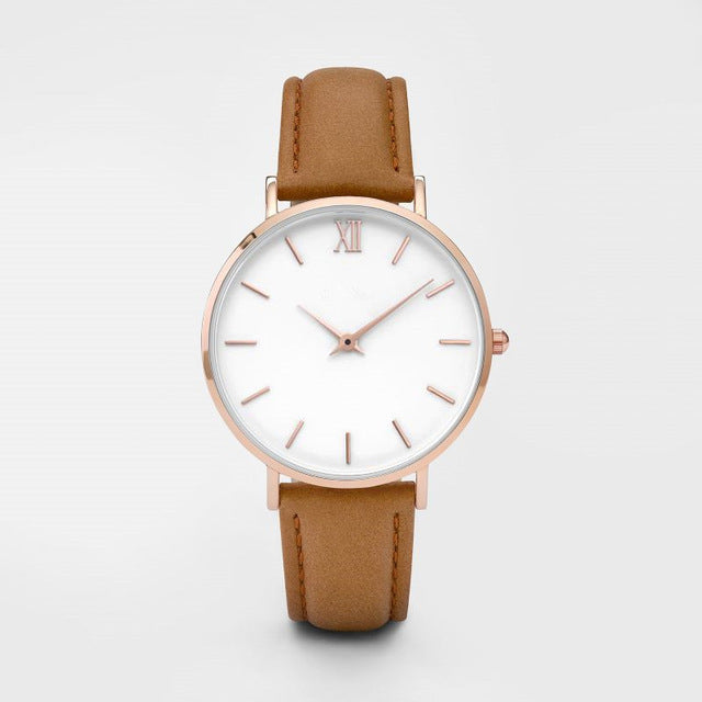Women's fashion Leather Quartz Watch
