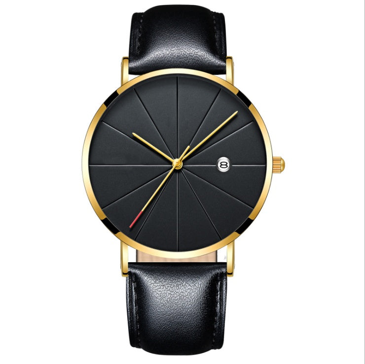Simple waterproof calendar male watch