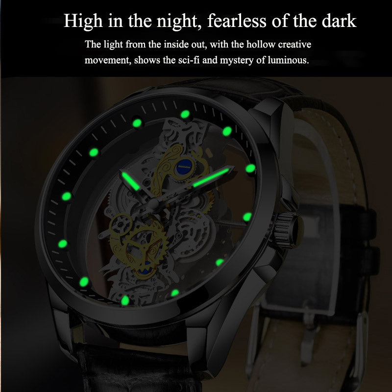 Luxury Gold Skeleton Watch For Men