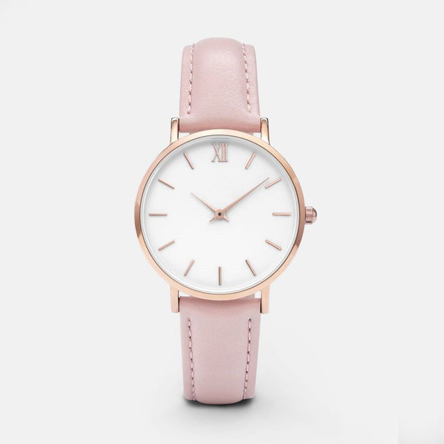 Women's fashion Leather Quartz Watch