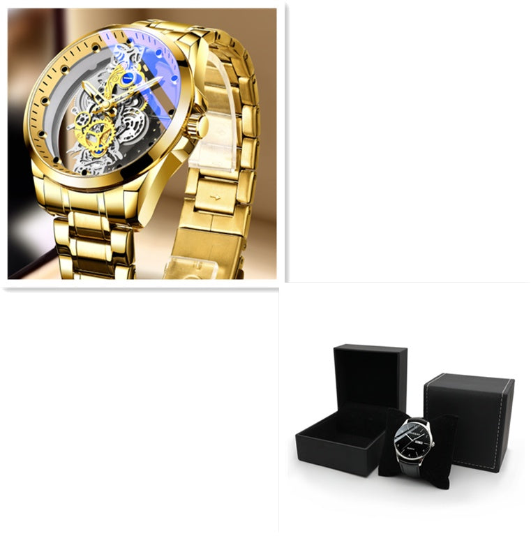 Luxury Gold Skeleton Watch For Men