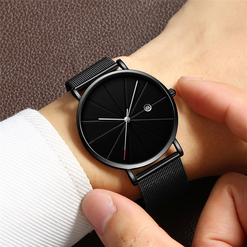 Simple waterproof calendar male watch