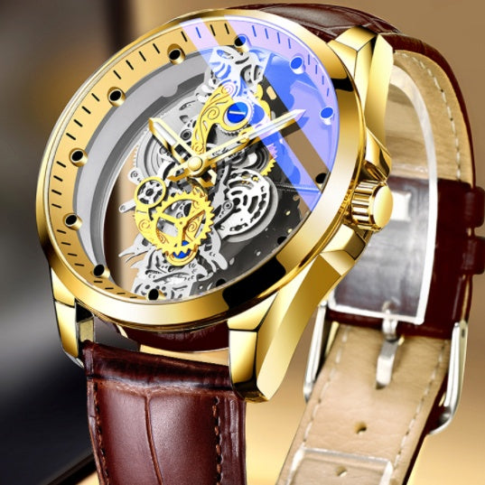 Luxury Gold Skeleton Watch For Men