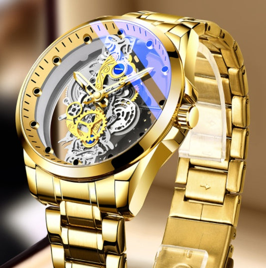Luxury Gold Skeleton Watch For Men
